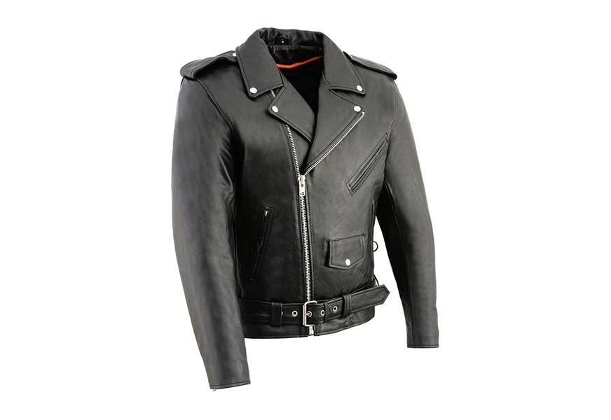 milwaukee leather men's classic motorcycle jacket