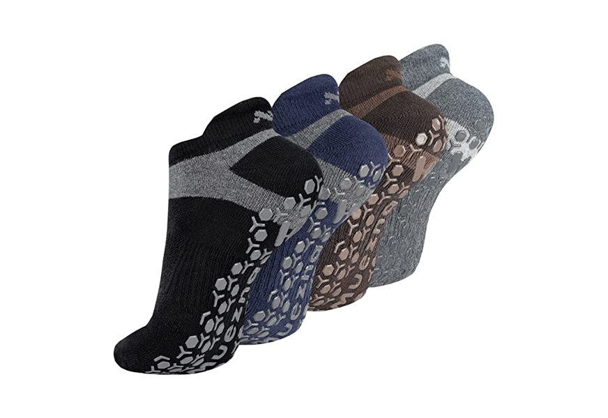 muezna men's non slip yoga socks