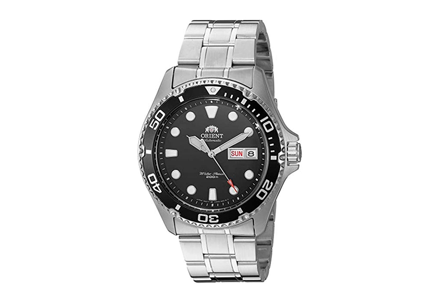 orient mens ray ii stainless steel waterproof watch
