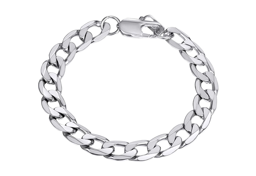 prosteel stainless steel cuban chain bracelet for men
