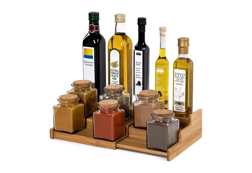 seville classics 3 tier expandable bamboo spice rack
