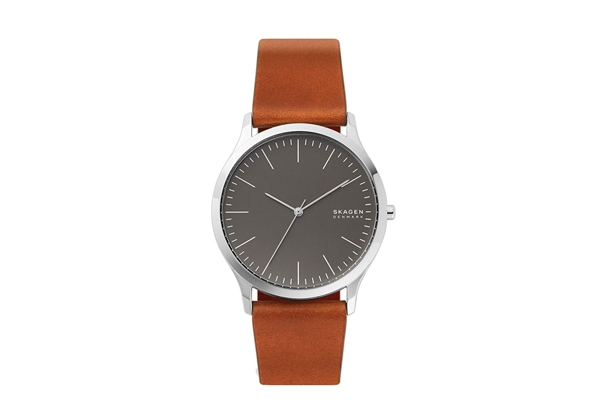 skagen mens jorn minimalistic stainless steel quartz watch