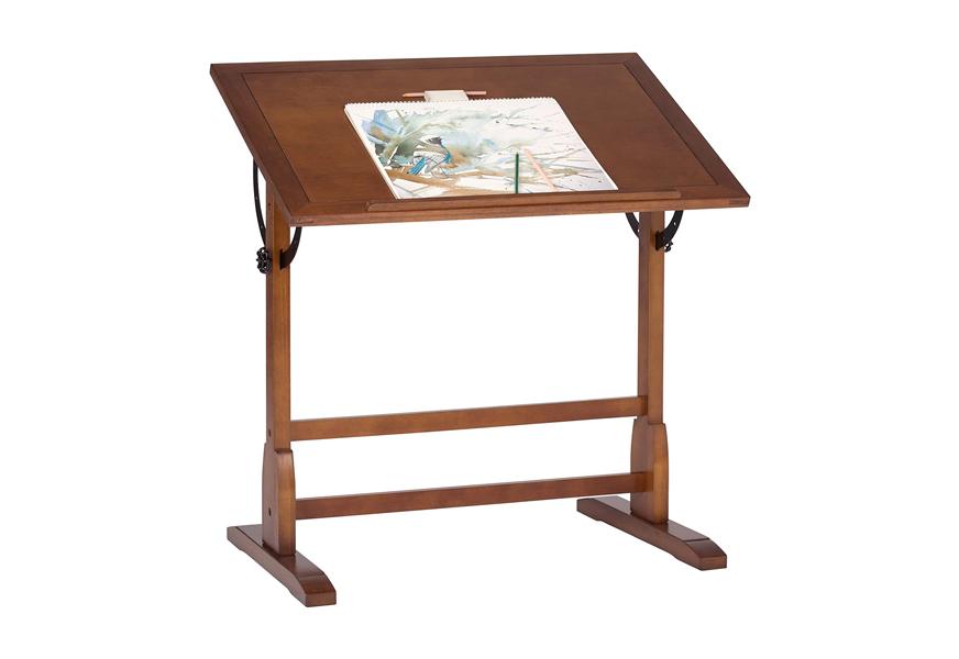 studio designs vintage rustic oak drafting table