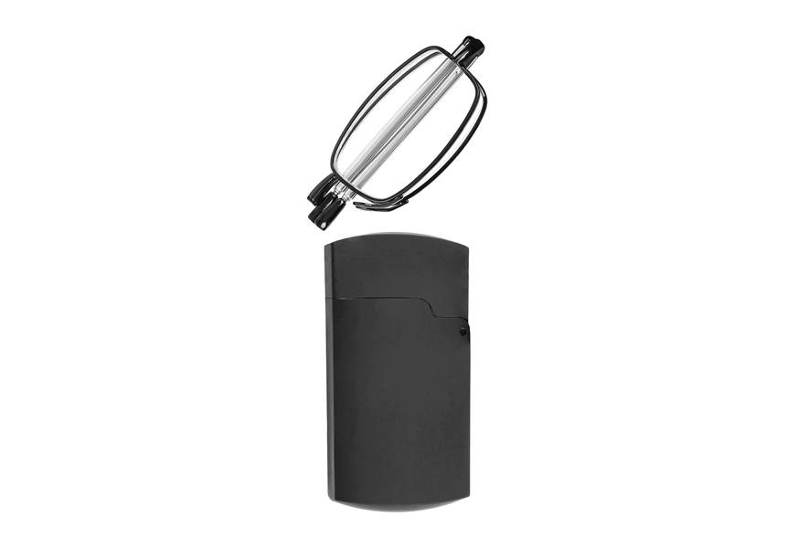 success eyewear black and gunmetal folding glasses