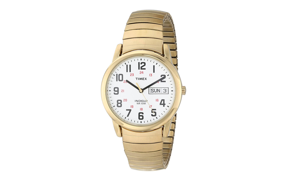 timex mens easy reader day-date expansion band watch