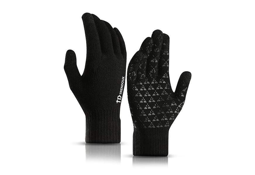 trendoux knit touch screen anti slip touchscreen gloves