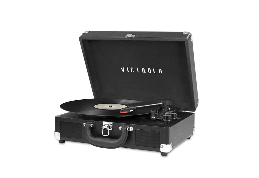 victrola vintage 3-speed bluetooth suitcase turntable