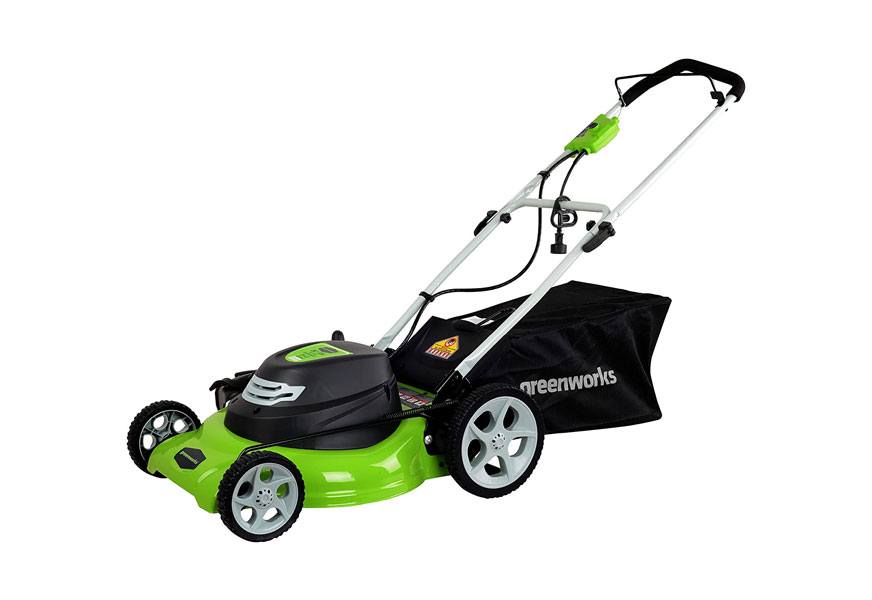 greenworks 20 inch 12 amp corded electric lawn mower