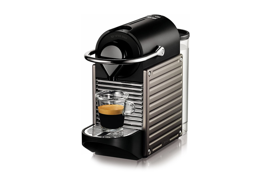 nespresso pixie espresso machine by breville, titan