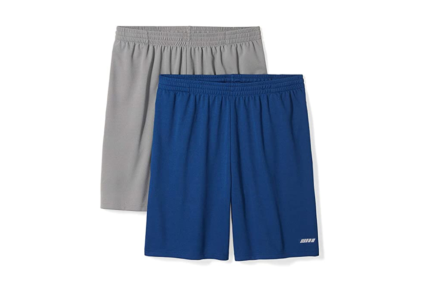 amazon essentials men’s 2-pack loose-fit performance shorts