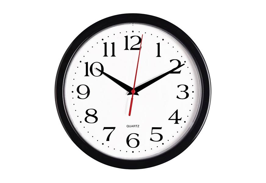 bernhard products black wall clock