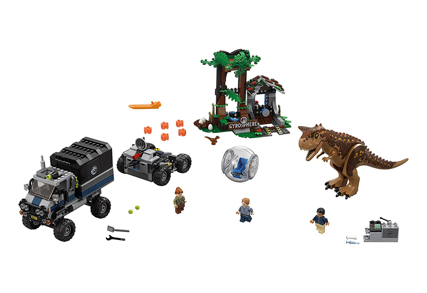 carnotaurus gyrosphere escape lego jurassic world set