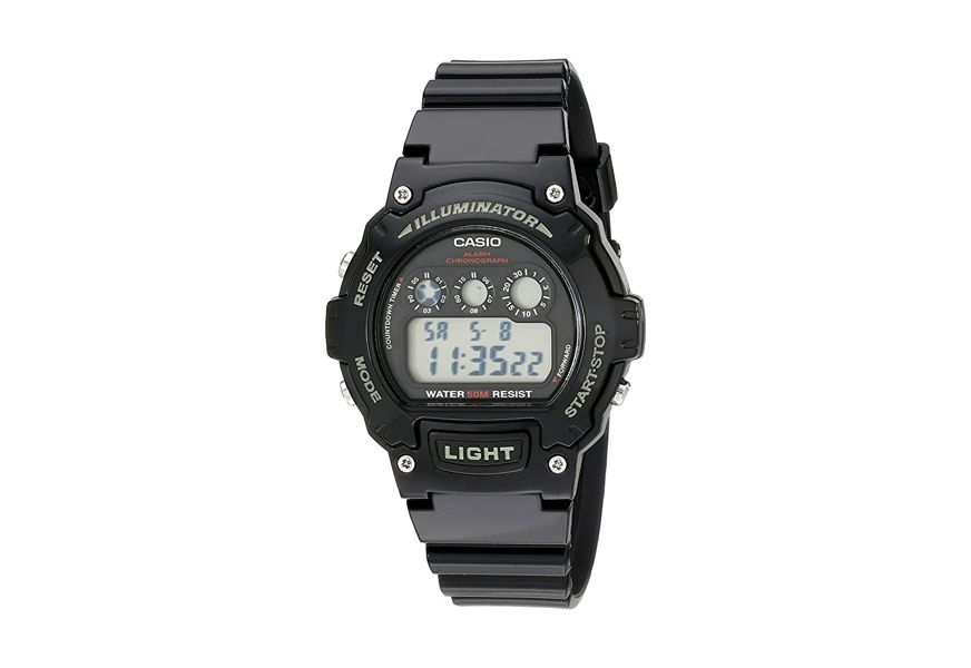 casio kids w-214hc-1avcf classic quartz watch for boys