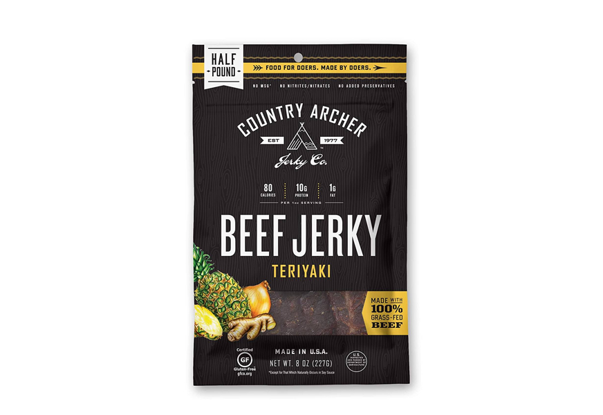 country archer 100% grass-fed beef jerky
