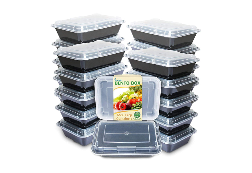 enther bento style 20 pack meal containers