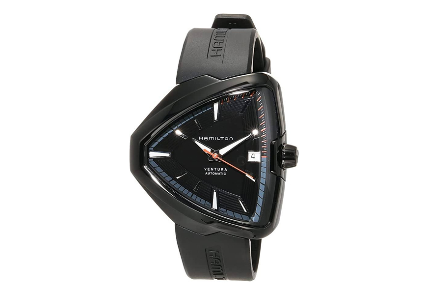 hamilton ventura elvis80 automatic black dial black pvd men’s watch