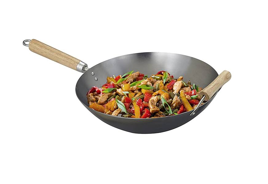 helen chens'asian kitchen carbon steel wok set