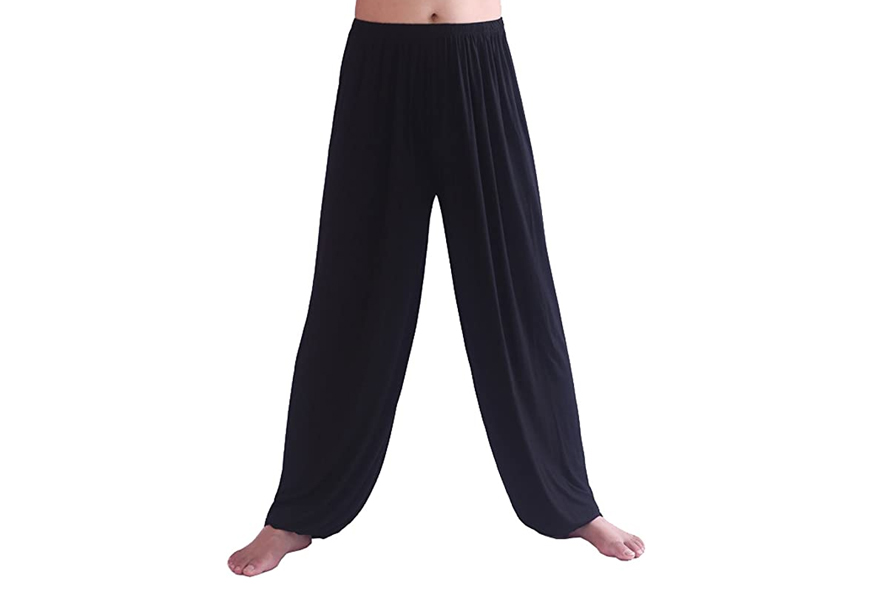 hoarev men's super-soft modal spandex harem yoga pants