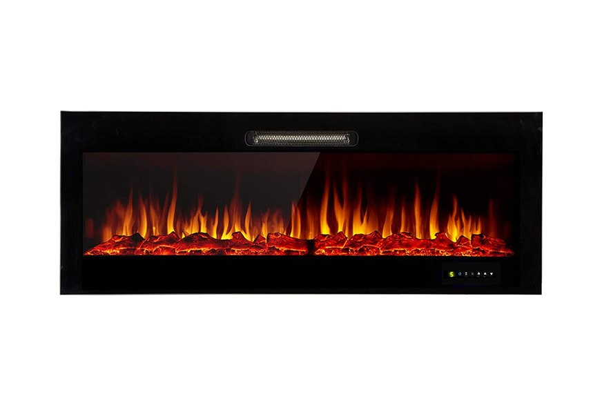 homedex recessed mounted electric fireplace