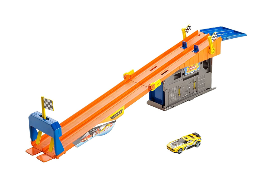 hot wheels rooftop race garage exclusive playset