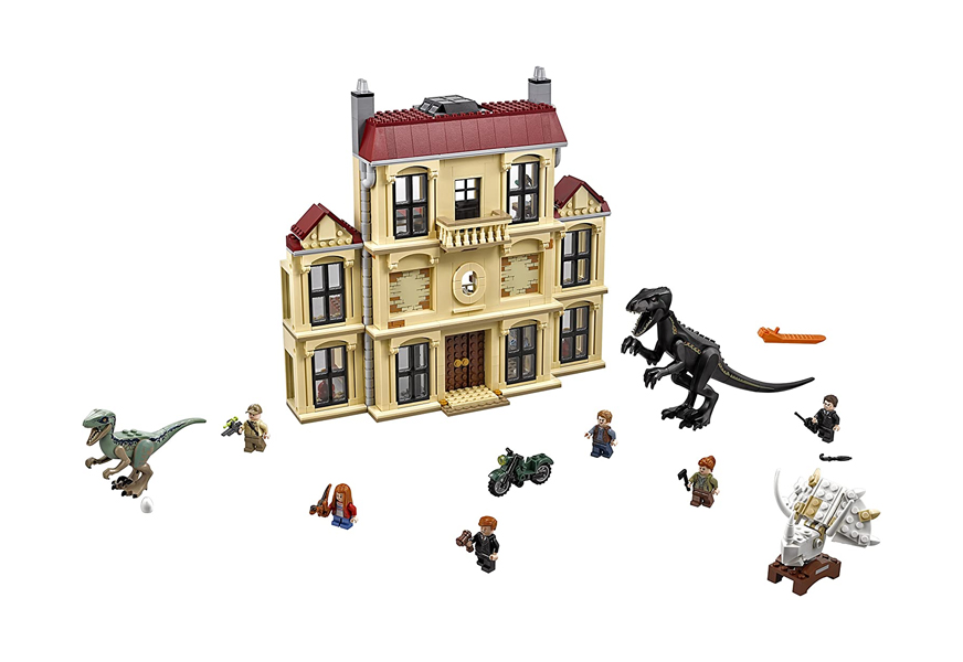 indoraptor rampage at lockwood estate lego jurassic world set