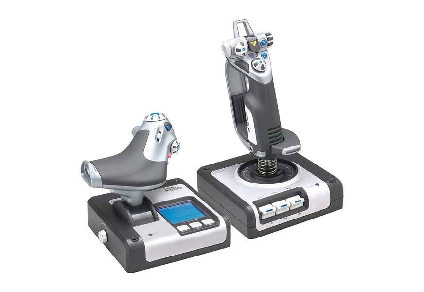 logitech g saitek x52 flight stick control system