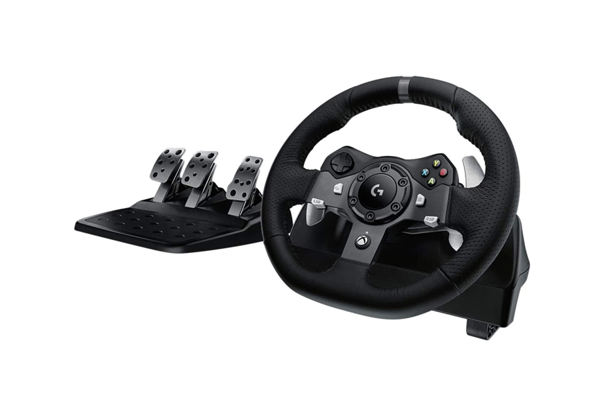 logitech g920 dual-motor feedback driving force racing wheel