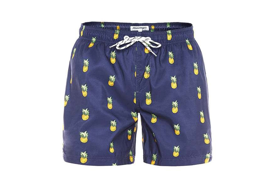 maamgic slim fit quick dry swimming trunk with mesh lining