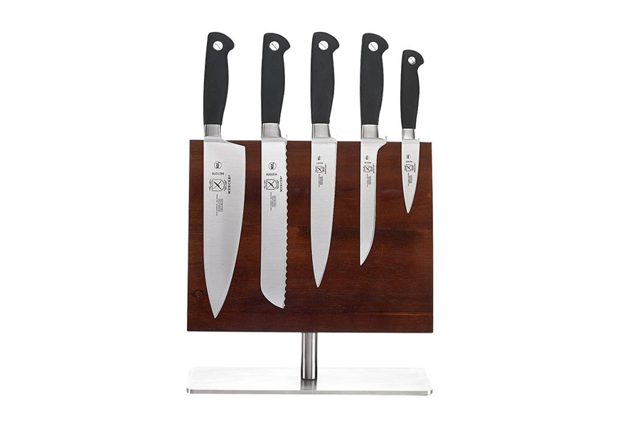 mercer culinary magnetic knife board set
