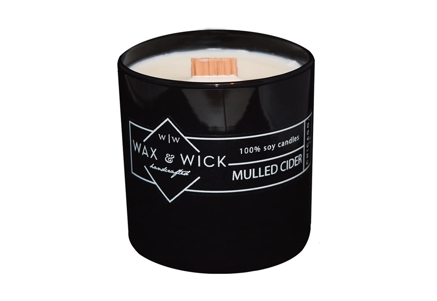 mulled cider scented soy candle for men