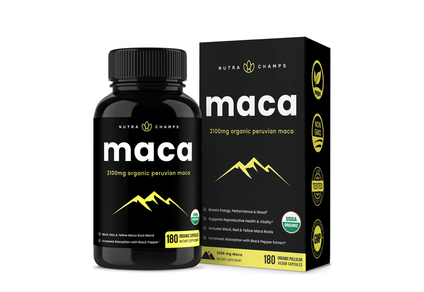 nutra champs organic maca root energy pills