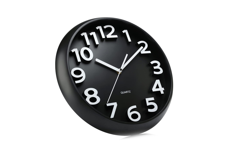 plumeet large silent non ticking quartz wall clock