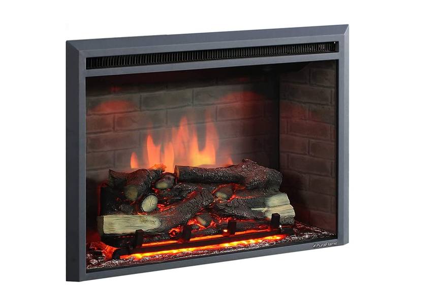 puraflame 33 inches western electric fireplace