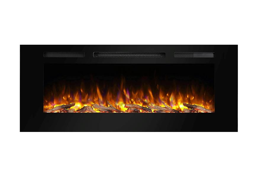 puraflame alice 50 inches recessed electric fireplace