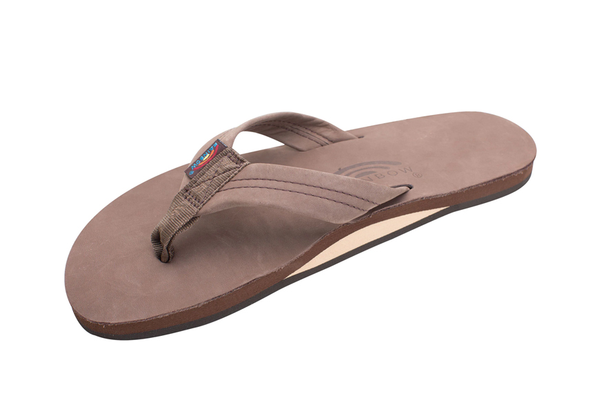 rainbow sandals single layer classic leather flip-flops