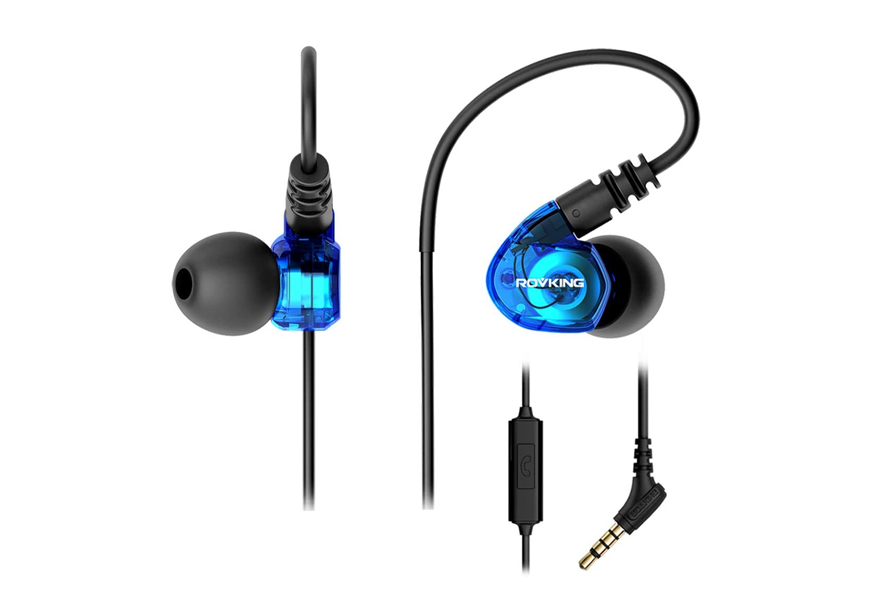 rovking wired over ear running earphones