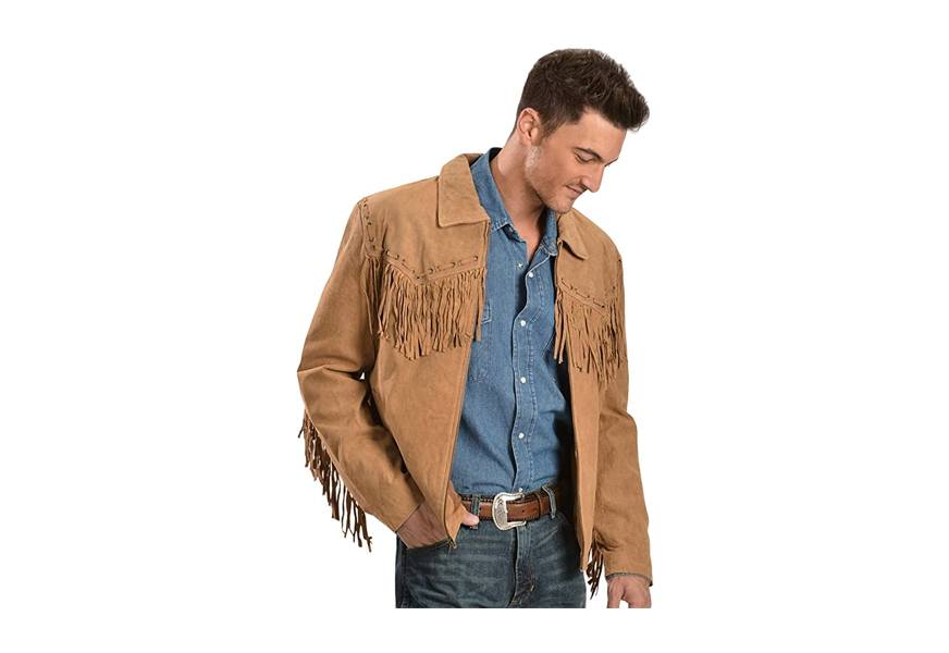 scully fringed suede jacket for men