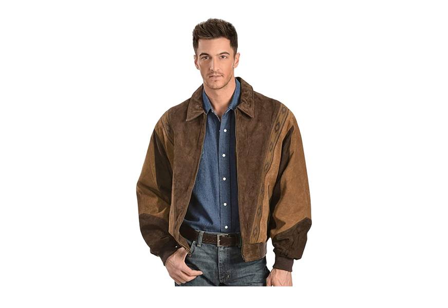 scully men's boar suede rodeo jacket