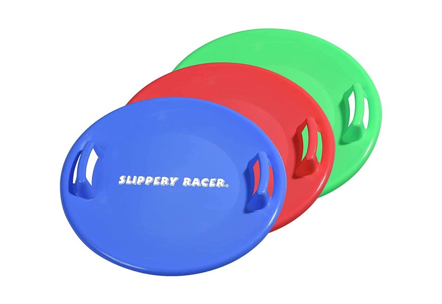 slippery racer downhill pro saucer disc snow sled