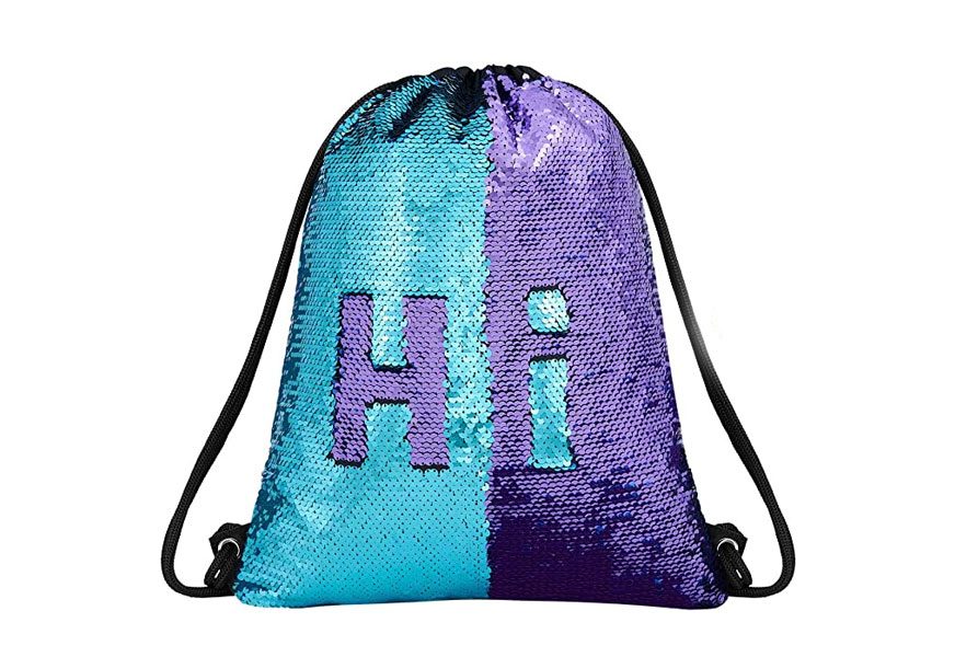 segorts sequin mermaid drawstring bag