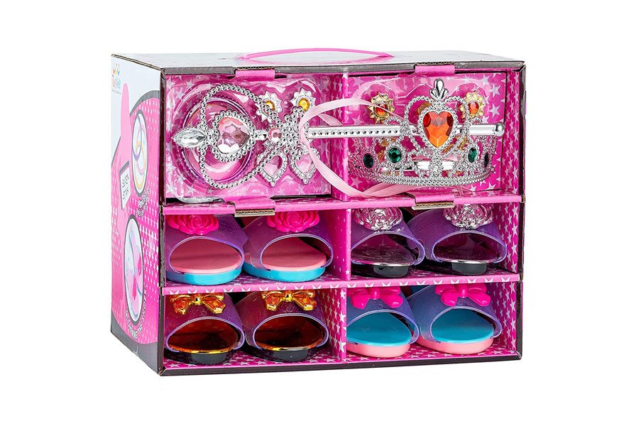 toyvelt princess dress up & play shoe and jewelry boutique