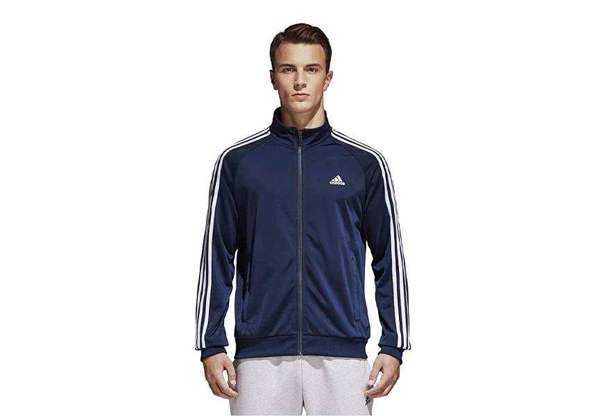 adidas men's essentials 3-stripe tricot track jacket
