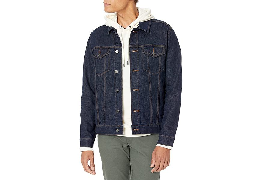 amazon essentials men's denim trucker jacket