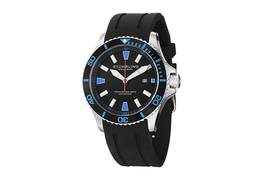 aquadiver regatta in blue stuhrling watch