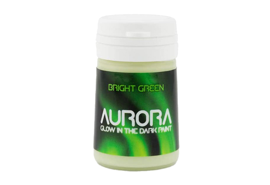 aurora bright green glow in the dark paint