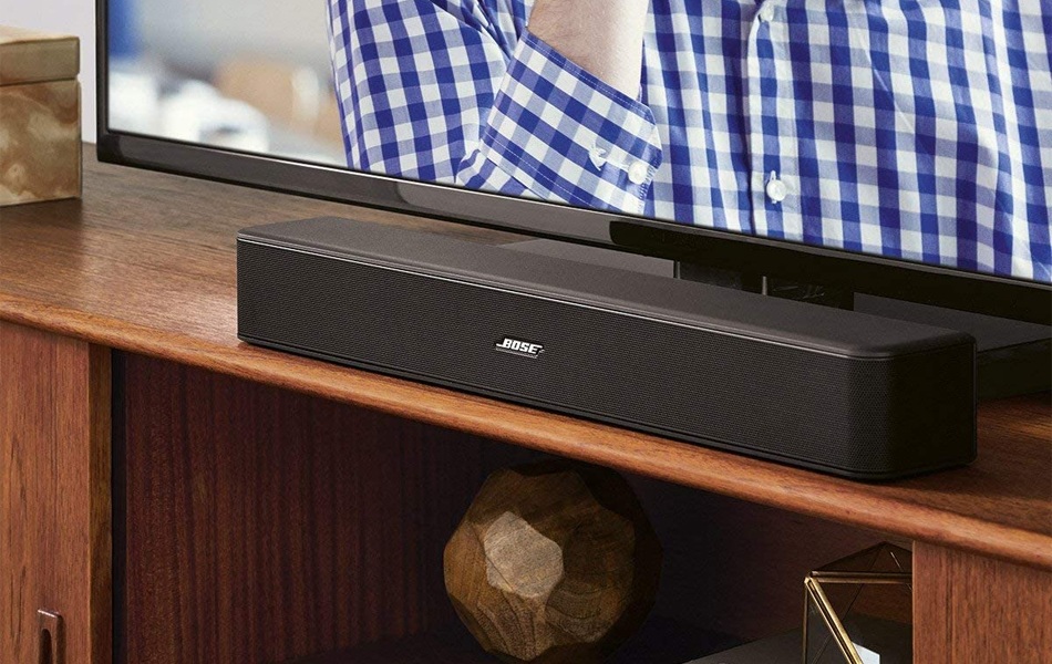 bose tv soundbar in the livingroom