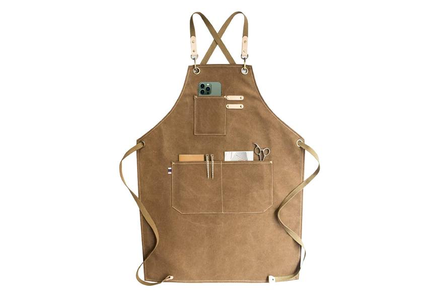carrotez cotton canvas cross back adjustable apron