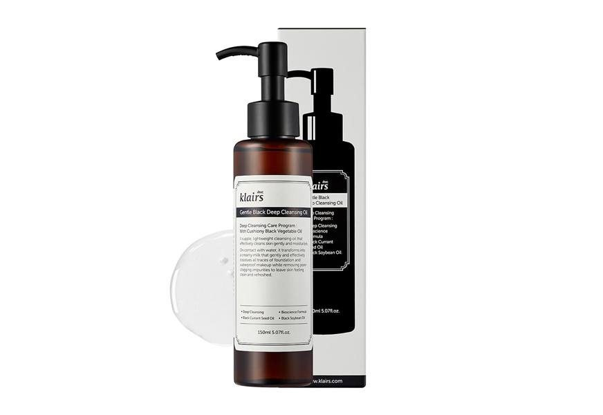 dear klairs gentle black deep cleansing oil