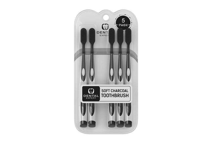 dental expert gentle soft charcoal manual toothbrush