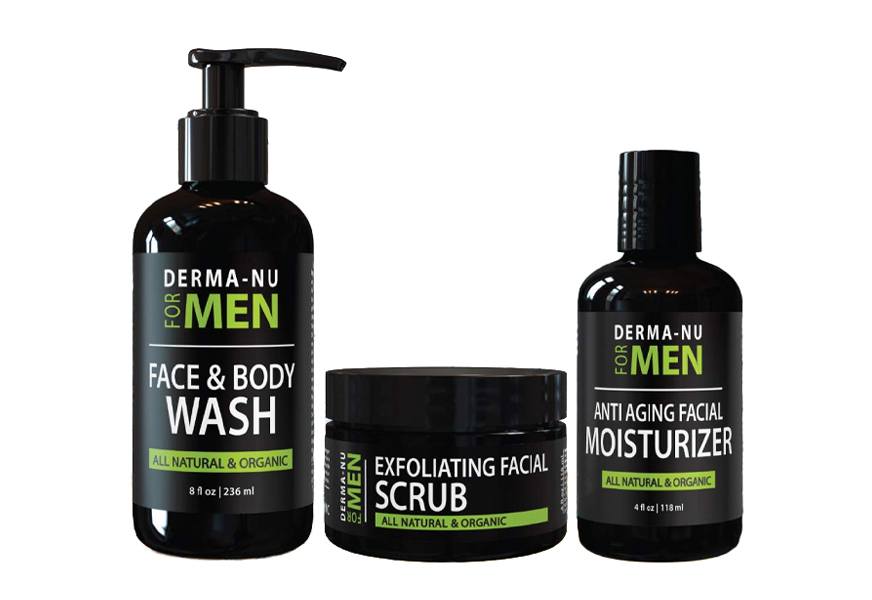 derm-nu anti-aging daily skincare set for men
